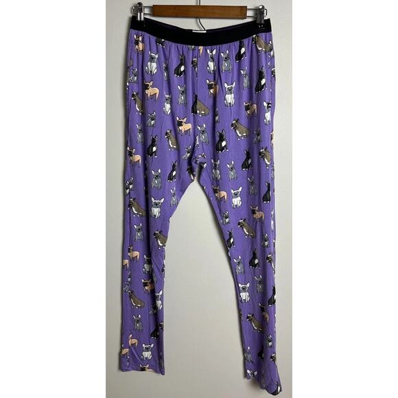 Me Undies Purple Frenchies Lounge Pants Size Small Lightweight Pull On Women’s - Picture 1 of 6
